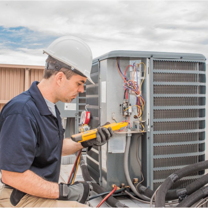 St. Thomas Duct Cleaning certified duct cleaning technician on a service call in St. Thomas, Ontario